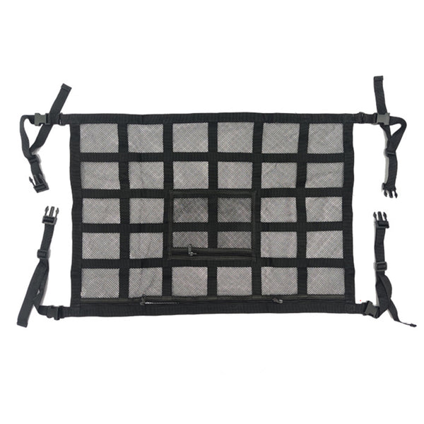 90 x 65cm Universal Car Roof Ceiling Net Mesh Storage Bag Pouch Ceiling Storage Organizer Pockets For SUV Van