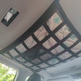 90 x 65cm Universal Car Roof Ceiling Net Mesh Storage Bag Pouch Ceiling Storage Organizer Pockets For SUV Van