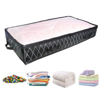 Foldable Under Bed Clothes Storage Bag Blanket Comforter Organizer Containers with Clear Window-Style 2