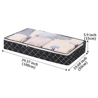 Foldable Under Bed Clothes Storage Bag Blanket Comforter Organizer Containers with Clear Window-Style 2