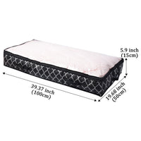 Foldable Under Bed Clothes Storage Bag Blanket Comforter Organizer Containers with Clear Window-Style 3