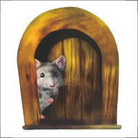 Set of 5Pcs 3D Wall Stickers Realistic Mouse Hole Wall Decal Fun Art