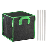 Square Plant Grow Bags Non-Woven Breathable Garden Plant Grow Pots with Support Rods