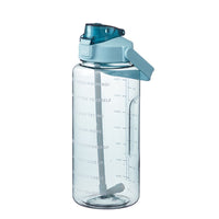 2L Large Capacity Blue Water Bottle Drinking Bottle with Bottle Pouch Sleeve