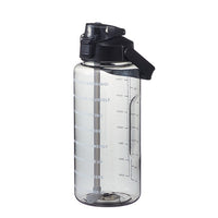 2L Large Capacity Black Water Bottle Drinking Bottle with Bottle Pouch Sleeve