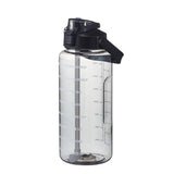 2L Large Capacity Black Water Bottle Drinking Bottle with Bottle Pouch Sleeve