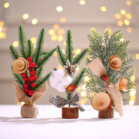 Table Mini Christmas Tree Ornaments Xmas Gift Desktop Decor