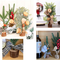 Table Mini Christmas Tree Ornaments Xmas Gift Desktop Decor