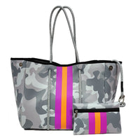 Neoprene Beach Bag Travel Tote Bag with Zipper Pockets