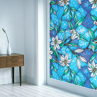 Lily-Flower Blossom Cling Stained Glass Window Film Sticker Home Decor