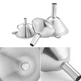 3Pcs/Set Small Medium Large Stainless Steel Liquid Funnel Kitchen Tool