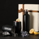 Stainless Steel Double Wall Insulated Wine Bottle with 2 Tumblers Set