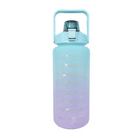 2L Large-capacity Water Bottle With Time Markings Motivational Drink Flask