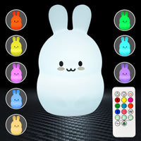 Rechargeable Silicone Animal Touch LED Night Light Nursery Lamp Dimmable