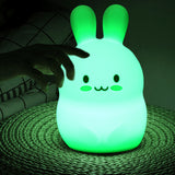 Rechargeable Silicone Animal Touch LED Night Light Nursery Lamp Dimmable