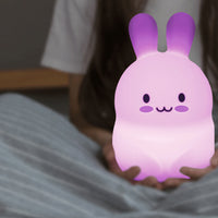 Rechargeable Silicone Animal Touch LED Night Light Nursery Lamp Dimmable