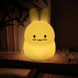 Rechargeable Silicone Animal Touch LED Night Light Nursery Lamp Dimmable