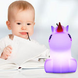 Rechargeable Silicone Animal Touch LED Night Light Nursery Lamp Dimmable