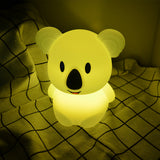 Rechargeable Silicone Animal Touch LED Night Light Nursery Lamp Dimmable