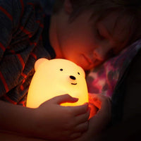 Rechargeable Silicone Animal Touch LED Night Light Nursery Lamp Dimmable