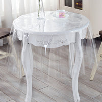 Rectangle Clear PVC Tablecloth Protector Dining Table Cover Oil Proof Transparent Table Cover-80x40cm