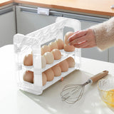 3-Layer Egg Holder for Refrigerator Egg Storage Rack Refrigerator Space Saver Transparent