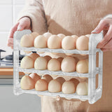 3-Layer Egg Holder for Refrigerator Egg Storage Rack Refrigerator Space Saver Transparent