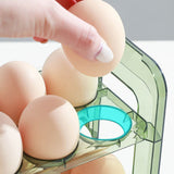 3-Layer Egg Holder for Refrigerator Egg Storage Rack Refrigerator Space Saver Green