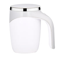 Auto Self Stirring Coffee Mug Rechargeable Automatic Magnetic Stirring Stainless Steel Cup White