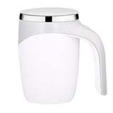 Auto Self Stirring Coffee Mug Rechargeable Automatic Magnetic Stirring Stainless Steel Cup White