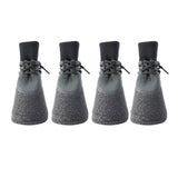 4Pcs Pet Shoes Dog Water- Resistant Dog Boots Anti-Slip Dog Socks Dark Grey