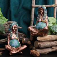 Mother Earth Goddess Art Statue Figurine for Home Decor