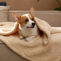 Pet Blanket Pet Puppy Cat Throw Blanket Beige