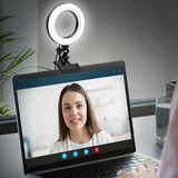 Video Conference Lighting Kit Dimmable LED Ring Light with Clip