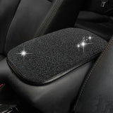 Universal Bling Rhinestones Car Armrest Cover Center Console Box Pad