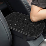 Universal Bling Rhinestones Car Armrest Cover Center Console Box Pad