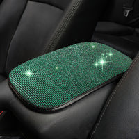 Universal Bling Rhinestones Car Armrest Cover Center Console Box Pad