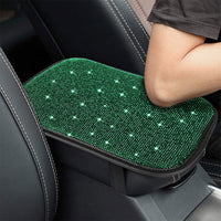 Universal Bling Rhinestones Car Armrest Cover Center Console Box Pad