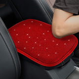 Universal Bling Rhinestones Car Armrest Cover Center Console Box Pad