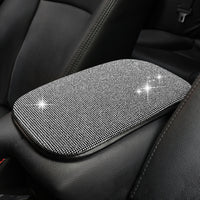 Universal Bling Rhinestones Car Armrest Cover Center Console Box Pad