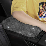 Universal Bling Rhinestones Car Armrest Cover Center Console Box Pad