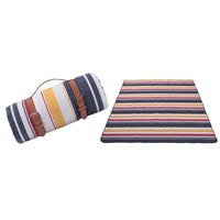 Outdoor Foldable Picnic Blanket Festival Beach Blanket for Camping Rainbow Stripes 200 X 200 CM