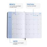 2022 Planner Notebook Weekly and Monthly A5 Notebook Gray