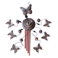 Large Wind Chime Bells Copper Tubes Outdoor Garden Decor Butterfly