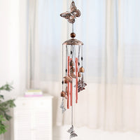 Large Wind Chime Bells Copper Tubes Outdoor Garden Decor Butterfly