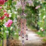 Large Butterfly Wind Chime Bells Copper Tubes Outdoor Garden Decor Angel