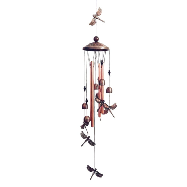 Large Butterfly Wind Chime Bells Copper Tubes Outdoor Garden Decor Dragonfly