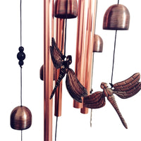 Large Butterfly Wind Chime Bells Copper Tubes Outdoor Garden Decor Dragonfly