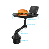 Portable Car Cup Holder Tray with Mobile Phone Holder 21.3cm Height