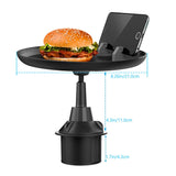 Portable Car Cup Holder Tray with Mobile Phone Holder 15.3cm Height